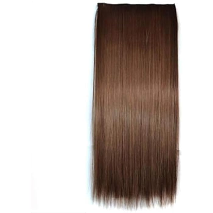 DILLARDS Fashion Long Straight Hair Extension 5021, 5 Clip, Brown - Image 3